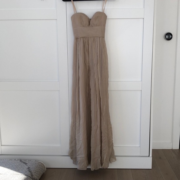 BCBG  MAXAZRIA STRAPLESS GOWN IN CHAMPAGNE COLOR - Picture 1 of 5